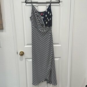 Vince Camuto Wrap Around Navy Blue Dress